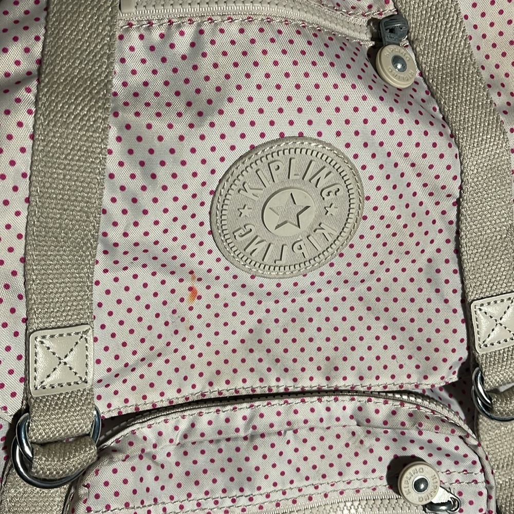 Kipling Small Drawstring Backpack Polka Dot - image 4